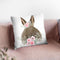 Flower Bunny Butt Throw Pillow By Little Pitti