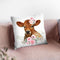 Flower Calf Throw Pillow By Little Pitti