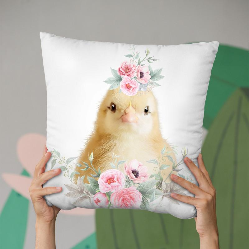 Flower Chick Throw Pillow By Little Pitti