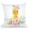 Flower Duckling Throw Pillow By Little Pitti