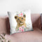 Flower Lion Cub Throw Pillow By Little Pitti