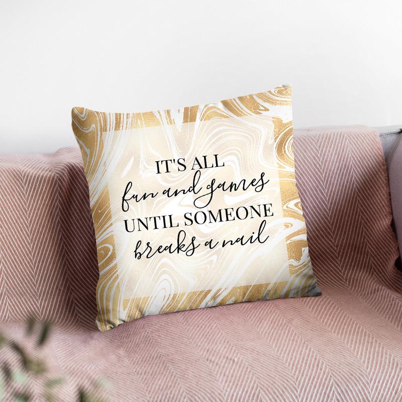 Fun And Games Throw Pillow By Little Pitti