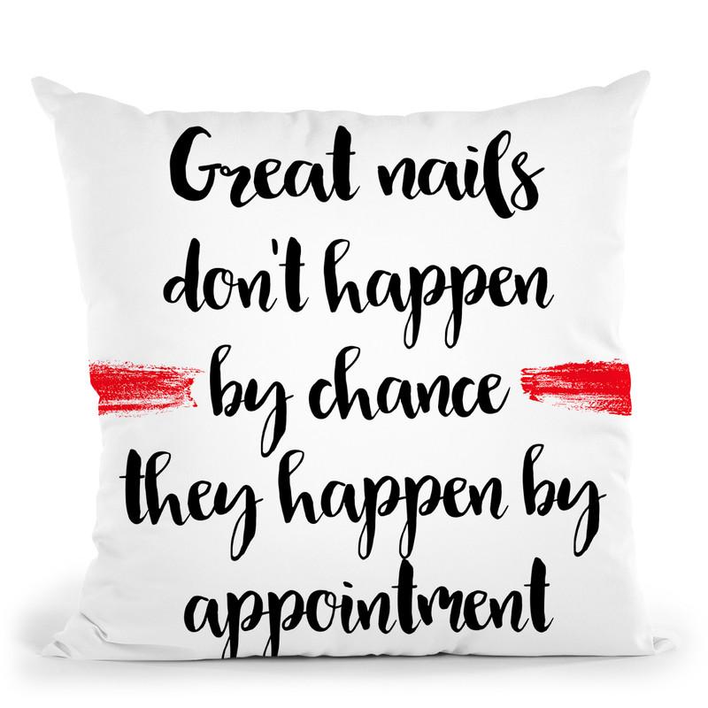 Great Nails Throw Pillow By Little Pitti