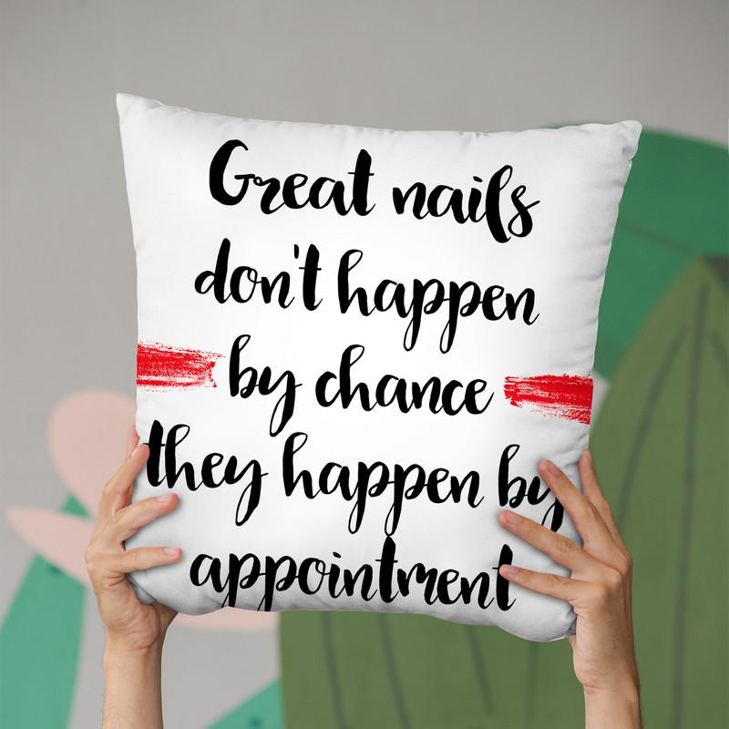 Great Nails Throw Pillow By Little Pitti