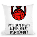 Great Power I Throw Pillow By Little Pitti
