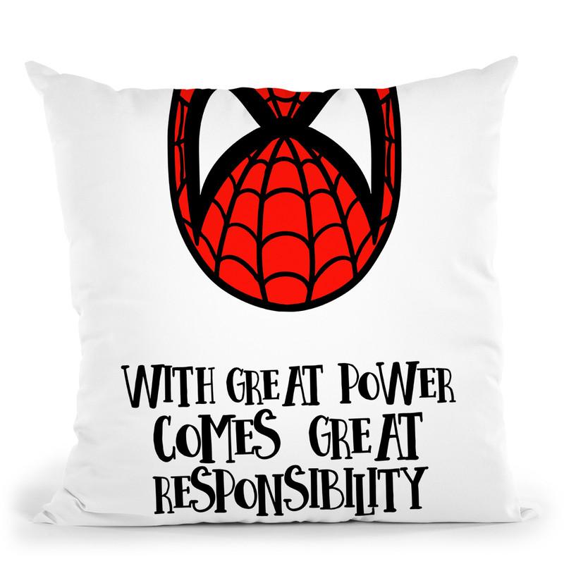 Great Power I Throw Pillow By Little Pitti