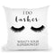 I Do Lashes Throw Pillow By Little Pitti