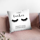 I Do Lashes Throw Pillow By Little Pitti