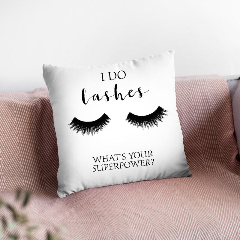 I Do Lashes Throw Pillow By Little Pitti