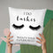 I Do Lashes Throw Pillow By Little Pitti