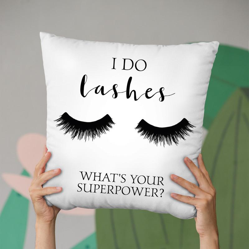 I Do Lashes Throw Pillow By Little Pitti