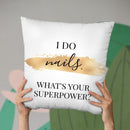 I Do Nails Throw Pillow By Little Pitti