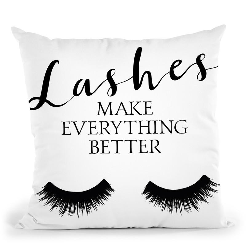 Lashes I Throw Pillow By Little Pitti