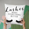 Lashes I Throw Pillow By Little Pitti