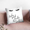 Lashes Speak Throw Pillow By Little Pitti
