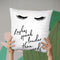 Lashes Speak Throw Pillow By Little Pitti