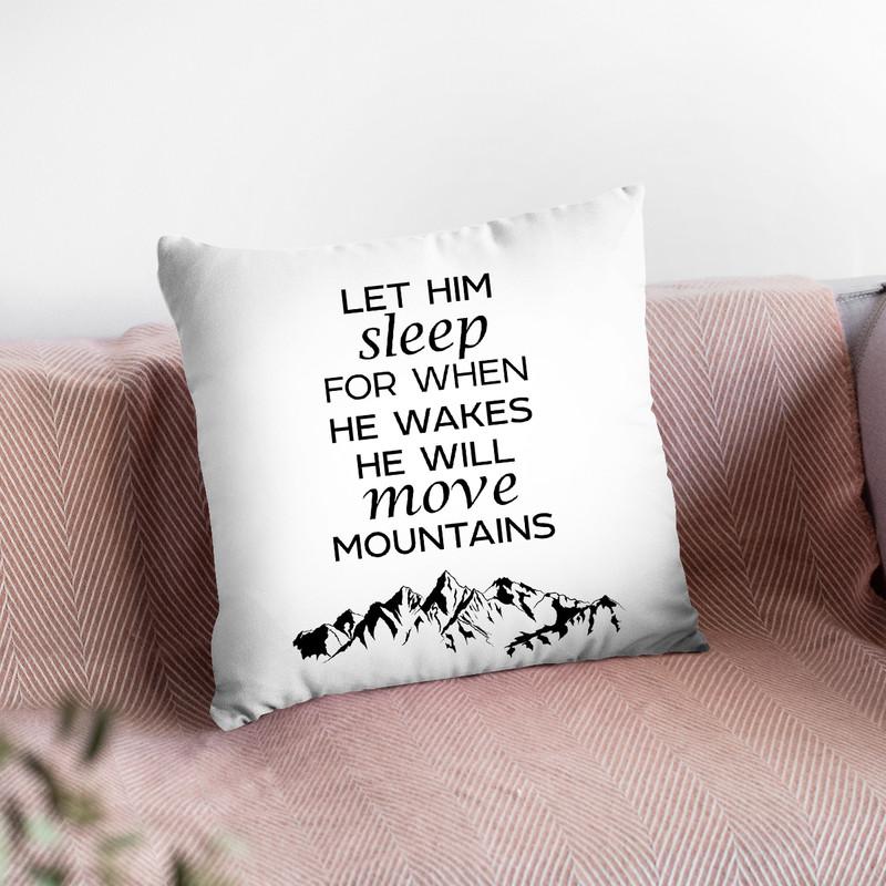 Let Him Sleep Throw Pillow By Little Pitti