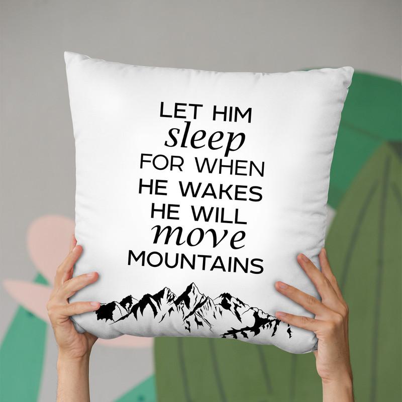 Let Him Sleep Throw Pillow By Little Pitti