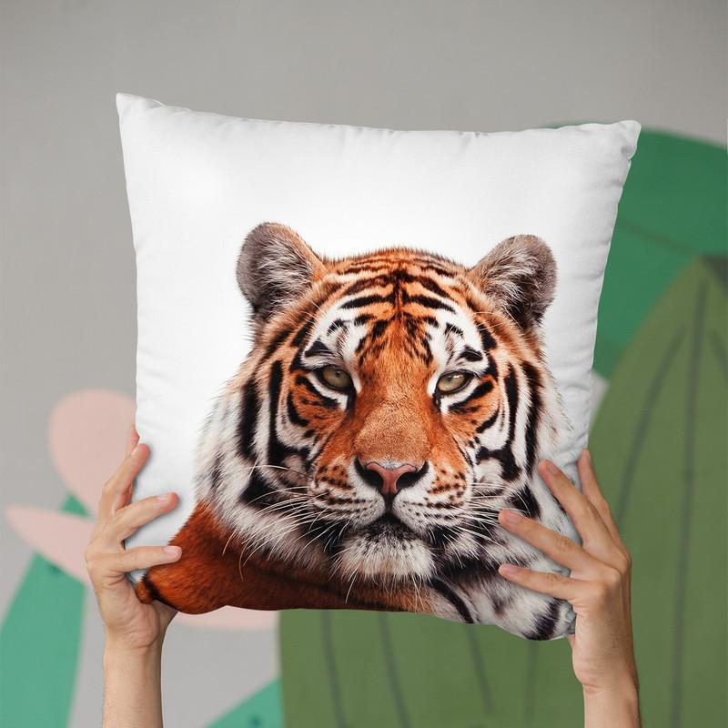 Tiger Lp Throw Pillow By Little Pitti
