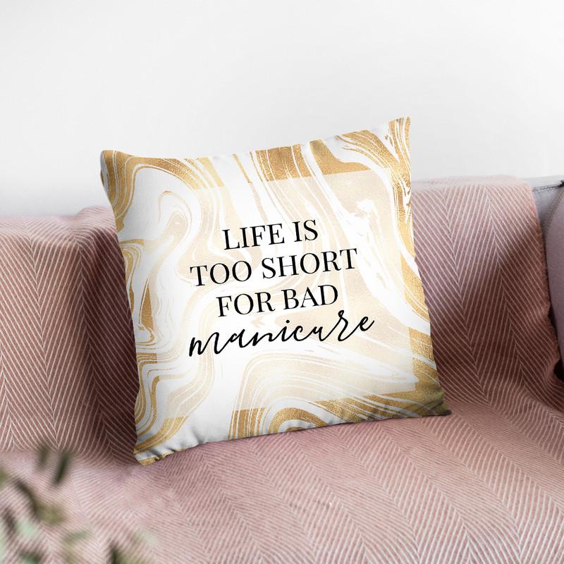 Life Is Tooort Throw Pillow By Little Pitti