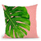 Monstera Leaf Throw Pillow By Little Pitti