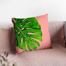 Monstera Leaf Throw Pillow By Little Pitti