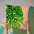 Monstera Leaf Throw Pillow By Little Pitti