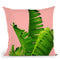 Monstera Leaves Throw Pillow By Little Pitti