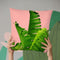 Monstera Leaves Throw Pillow By Little Pitti