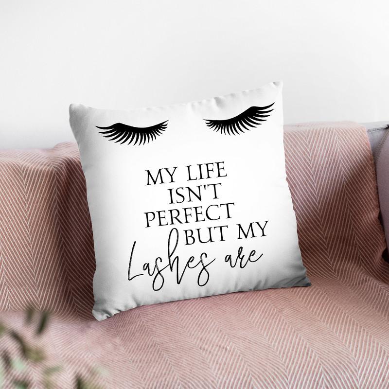 My Life Isn'T Perfect Throw Pillow By Little Pitti