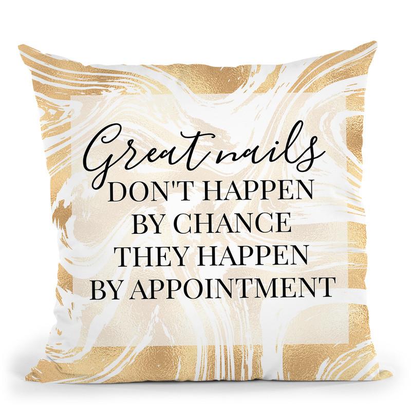 Nail Appointment Throw Pillow By Little Pitti