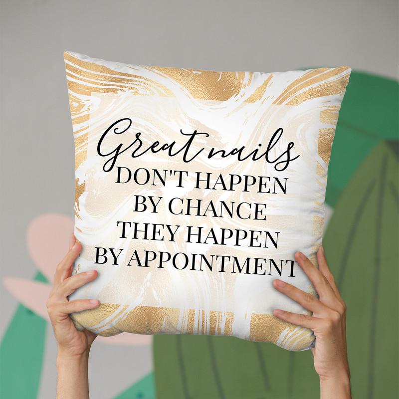 Nail Appointment Throw Pillow By Little Pitti