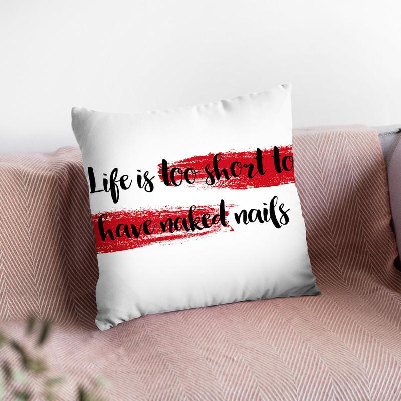 Naked Nails Throw Pillow By Little Pitti
