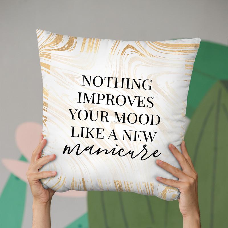 Nothing Improves Your Mood Throw Pillow By Little Pitti