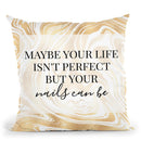 Perfect Nails Throw Pillow By Little Pitti