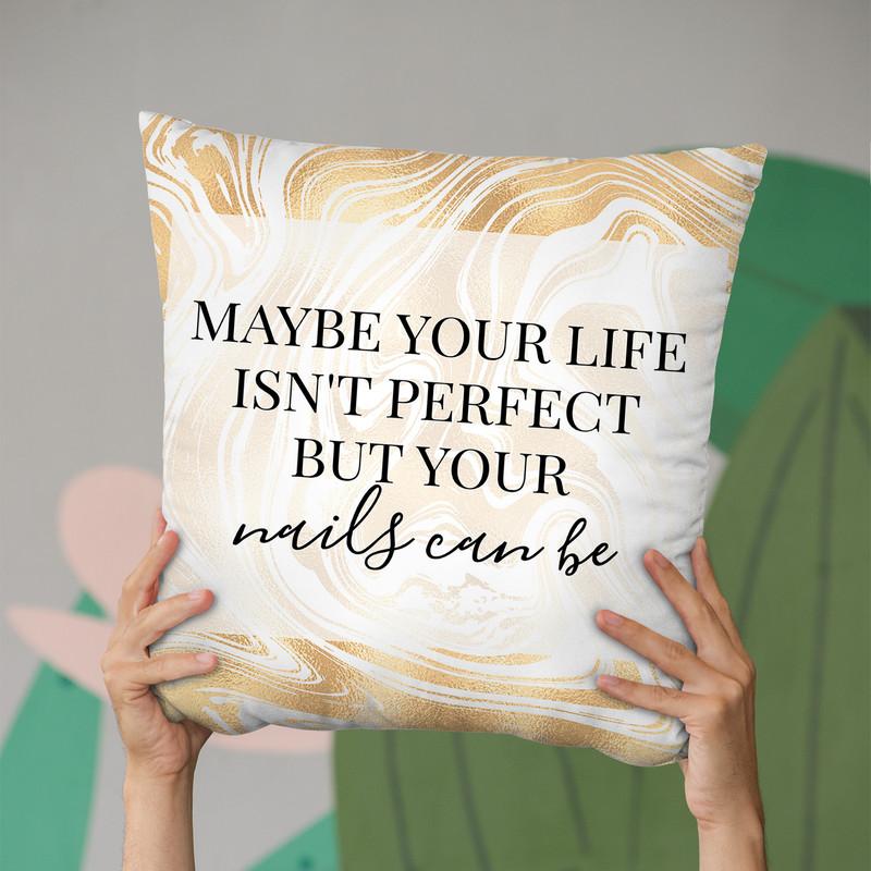 Perfect Nails Throw Pillow By Little Pitti