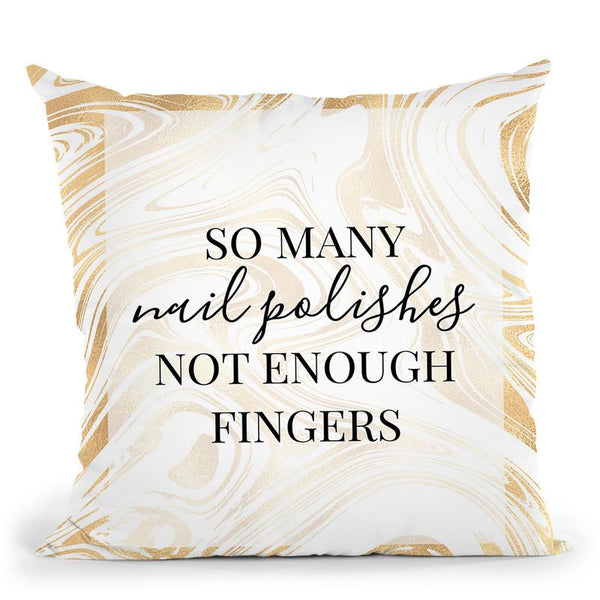 So Many Nail Polishes Throw Pillow By Little Pitti