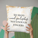So Many Nail Polishes Throw Pillow By Little Pitti