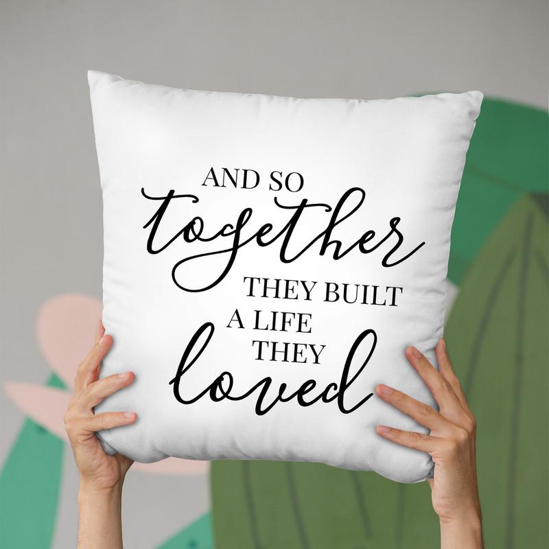 Together They Built Throw Pillow By Little Pitti