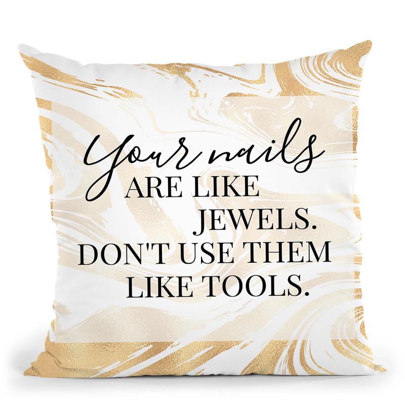 Your Nails Throw Pillow By Little Pitti