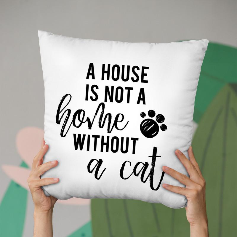 A House Is Not A Home Without A Cat Throw Pillow By Little Pitti