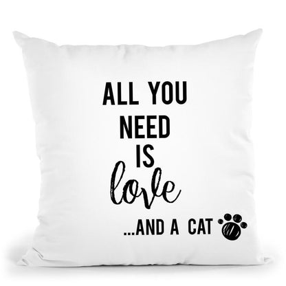 All You Need Is Love And A Cat Throw Pillow By Little Pitti