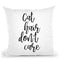 Cat Hair Don'T Care Throw Pillow By Little Pitti