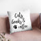 Cats Books And Coffee Throw Pillow By Little Pitti