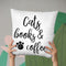Cats Books And Coffee Throw Pillow By Little Pitti