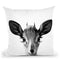 Baby Deer Bw Throw Pillow By Little Pitti
