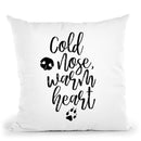 Cold Nose Warm Heart Throw Pillow By Little Pitti