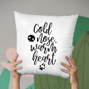 Cold Nose Warm Heart Throw Pillow By Little Pitti