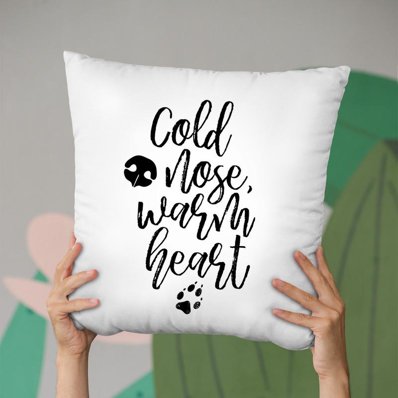 Cold Nose Warm Heart Throw Pillow By Little Pitti
