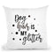 Dog Hair Is My Glitter Throw Pillow By Little Pitti